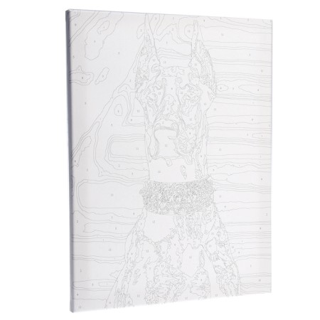 Picture on numbers on canvas with a subframe "Doberman", 30x40 cm-1