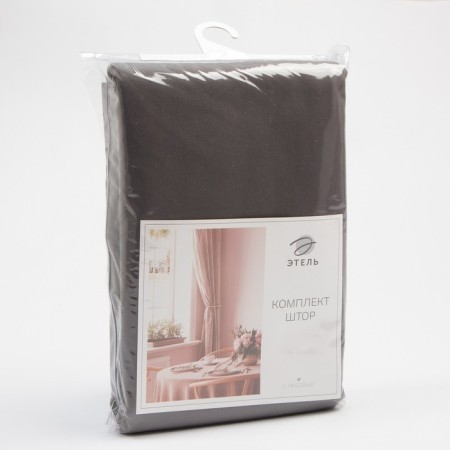 A set of curtains for the kitchen with sequences of Ethel "Kitchen", gray color, 150x180 cm - 2 pcs-6