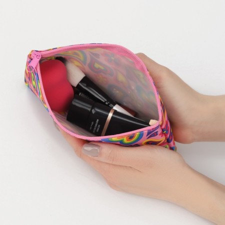 Lightning cosmetic bag, pink color-3