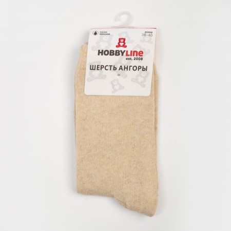 Women's socks, beige color, size 36-40-4