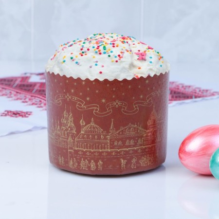 Paper form for cake "Golden Temple", 110 x 85 mm