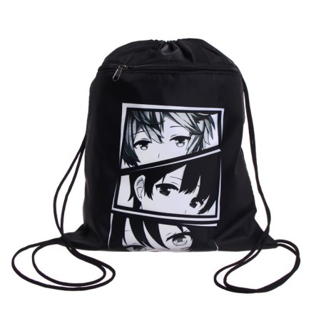 A bag for shoes with a pocket of 420 x 340 mm, calligrata MSO-7C, (soft polyester, density 210D), "Anime Eye"