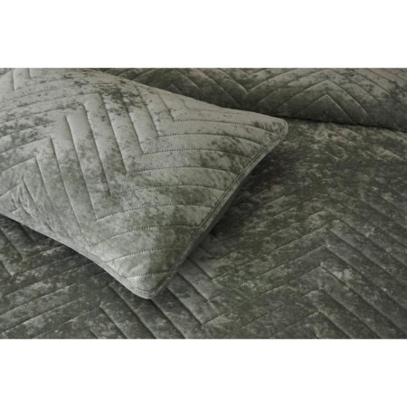A set with a blanket "Fernand", size 240x260 cm, 50x70 cm - 2 pcs, emerald color-5