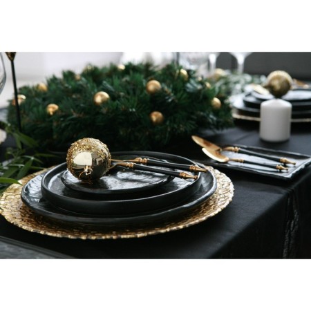 Porcelain dish for supply magistro pietra lunare, d = 22 cm, black color-6