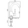 Accoona A9690-3 sink mixer, one-leaf, with a nut, stainless steel