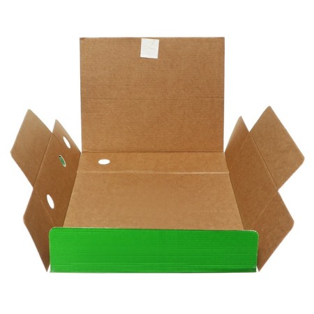 Archive folder with ties, microhofrocardon, 100mm, green, up to 900l.-4