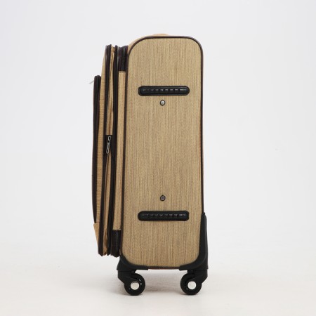 Small suitcase 24 "on lightning, code castle, with extension, beige color-3