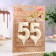 Candle in the cake jubilee "line" (set 2 in 1), number 55, pearl, 6.5 cm