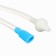 Children's nasal aspirator, with a diverted pipe, blue color