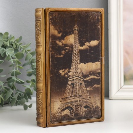 Broke-book metal, leatherette "Eiffel Tower" 20x12x4 cm