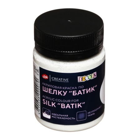 Silk paint "Batik", bank 50 ml, ZHK Decola, white 4428104 (water -based acrylic)-3