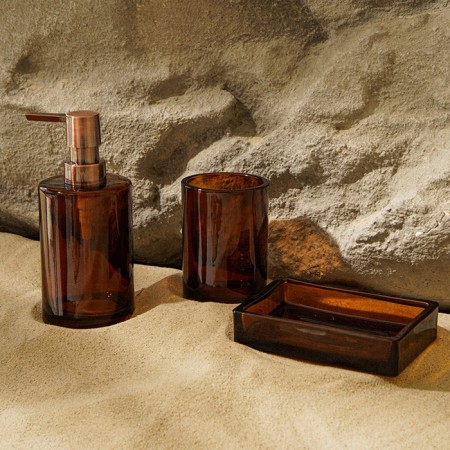 Набор для ванной, 3 предмета: дозатор, мыльница, стакан-5