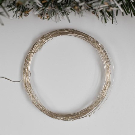 Garland "thread" 5 m dew, ip20, silver thread, 50 LED, glow blue, 2 modes, AAH3-1