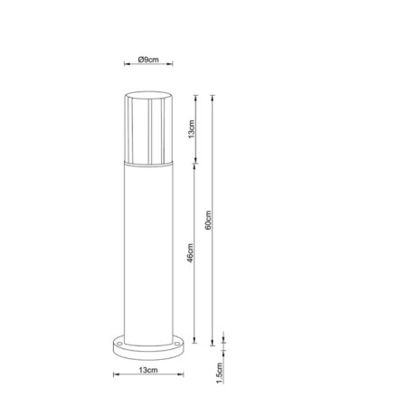 Landscape Lamp Arte Lamp Seginus A6515PA-1BK, E27, 40 W, 9x9x60 cm, black-2