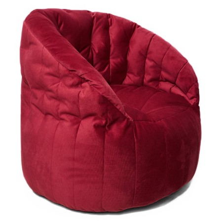 Chelsea chair, size 85x85 cm, velor fabric, burgundy color-1