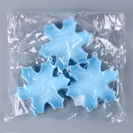 The basis for creativity and decoration "Snowflake", set of 3 pcs., Size 1 pc. - 8 × 9 × 2.5 cm-4