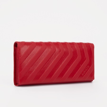 Women's wallet on magnets, red color