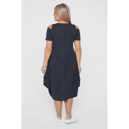 Women's dress, size 58, dark blue color-4