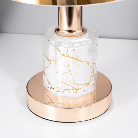 Justin's table lamp 1x60W E27 white-golden 21.5x21.5x34 cm Risalux-3