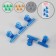 Clamps for nail extension, 3 cm, 5 pcs, color mix