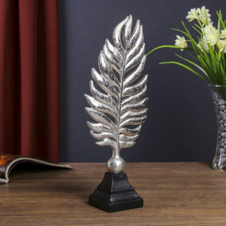 Souvenir Polystone "Peryshko" silver 32x12.5x7 cm-3