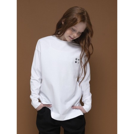 Лонгслив для девочки Pelican, рост 134 см, цвет белый-2