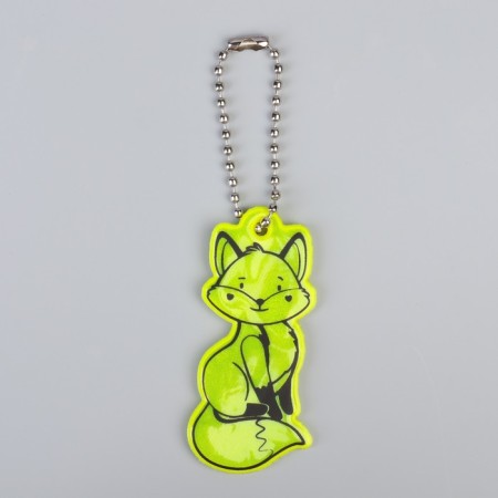 The reflective element "Fox", bilateral, 3 × 5.8 cm, color mix-2