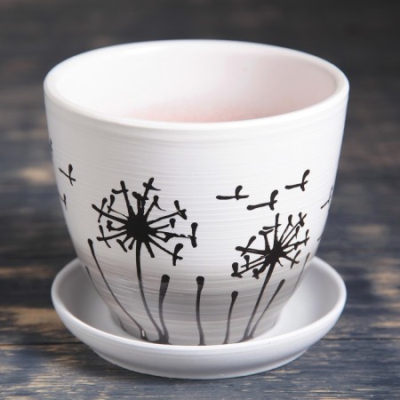 Pot Flower Dandelion 1l with a stand-1