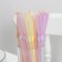 Disposable tubes for drinks of the share, 21 cm, d = 5 mm, 50 pcs, fluorescent, with corrugation, mix color