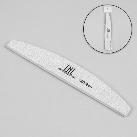 File - emery, abrasiveness 120/240, 18 cm, gray color