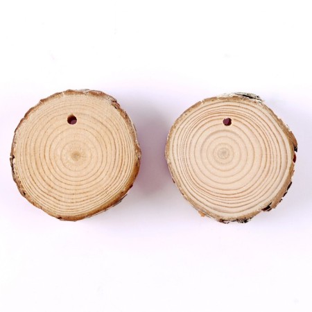 New Year's set for creativity. Fir -tree wooden pendants for coloring "New Year! Fox and machine "-4