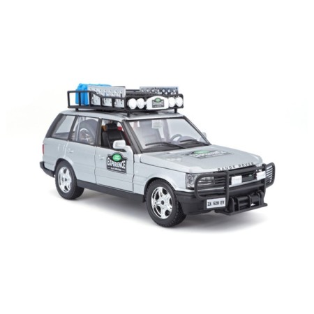 BBURAGO LAND ROVER, DIE-CAST, 1:26, opening doors, silver color-1