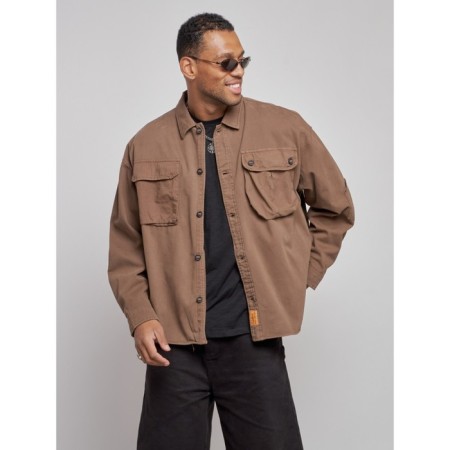 Jeaning jacket men's, size 54, brown color-4