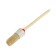 Round tundra, natural bristles, wooden handle, No. 6, 30 mm