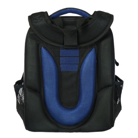 School backpack 38 x 30 x 16 cm, ergonomic back, Stavia "Space", black/blue-5