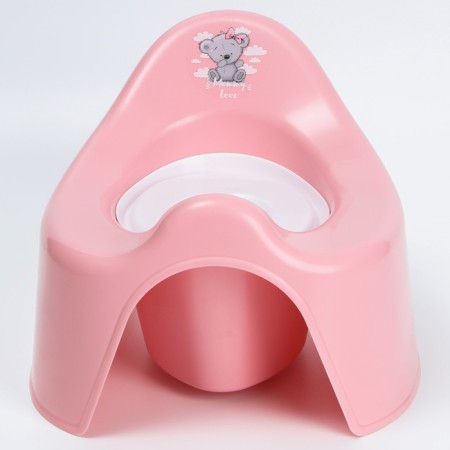 Children's pot with MomMy Love lid, pale pink color-1