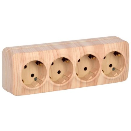 IEK ERH41-K34-16 GLORY, OP, 4 sockets, 16A, with grounding