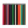 Pencils 24 colors in a tube, hexagonal housing, plastic, black base