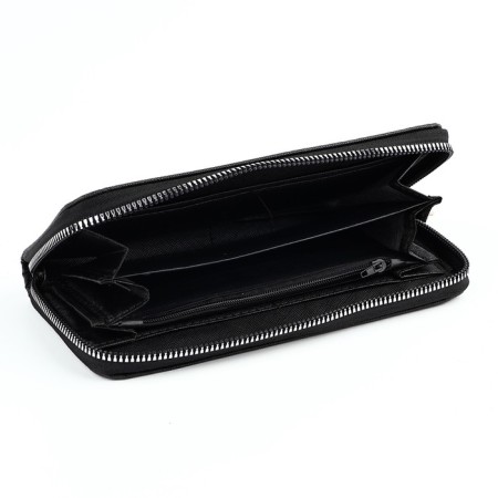 Wallet to the leatherette "Classic" 19*10 cm, black color-4