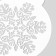 Plastic stencil "Snowflake" d14