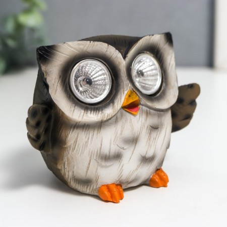 Souvenir Polystone Light "Filin -Malysh - Hello" from the solar battery 7.5x7x9.5 cm-1