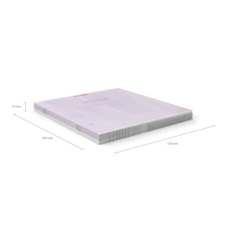 Notebook of 12 sheets in the Erichkrause cage "Classic with Linovka", cover coated cardboard, offset unit, purple-6