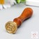 Printing for wax with a wooden handle "Made with Love" 9x2.5x2.5 cm