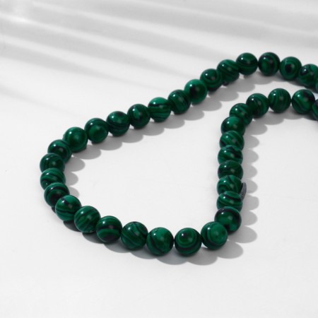 Beads on threads ball No. 8 "Malachite", 47 beads-1