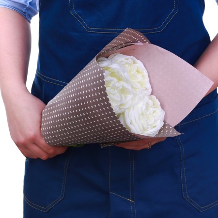 Paper packaging craft color two -sided "delicate peas", 50 x 70 cm-1