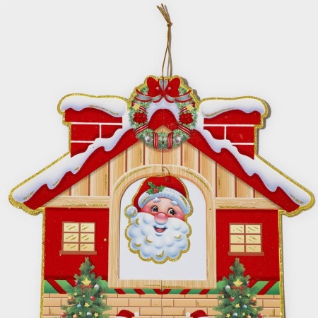 Decorative decoration (suspension) "New Year's house" 50x33.5 cm-2