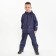 Jacket (windbreaker) on a fleece for a boy, blue color, height 128-134 cm