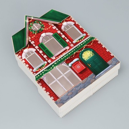 Gift Box "New Year's House", 16 x 22 x 5 cm, New Year-1