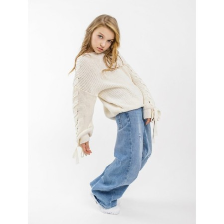 Свитер для девочки Amarobaby Knit Wear, рост 128 см, цвет белый-11