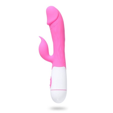 Vibrator with a clitoral stimulant, 30 modes, 19.4 x5.4 cm, pink-1